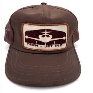 TechJet Inc YA Mens Trucker Hat Brown Snapback OS